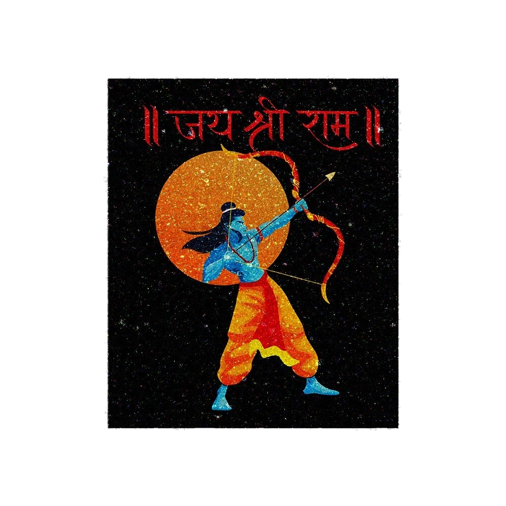 Shree Ram 5.0 Glitter Sticker